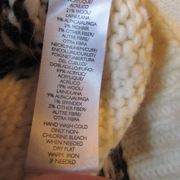 *3 for $25* Loft embellished Fair Isle Wool blend sweater - Picture 10 of 11